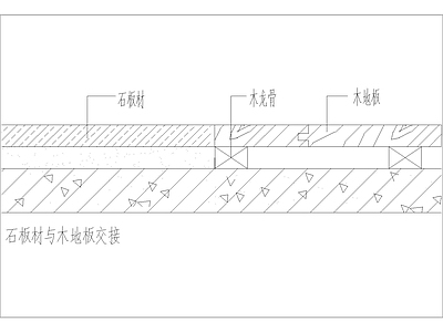 现代其他节点详图 地板与石材节点图 施工图