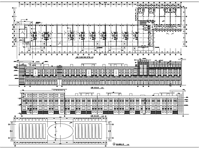 现代商业街 商业步行街建筑图 施工图