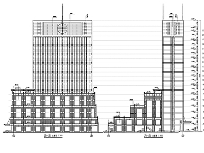 现代住宅楼建筑 高层商住楼建筑图 施工图