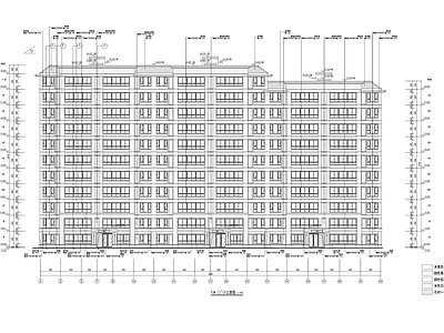 新中式住宅楼建筑 新中式11层洋房 户型详图 说明节能大样详图 施工图