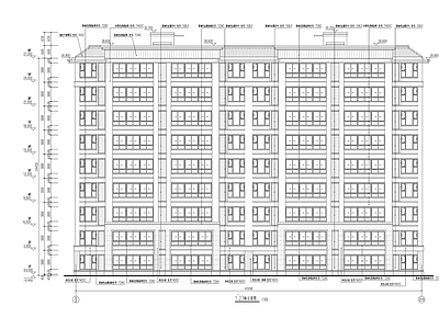 新中式住宅楼建筑 新中式9层洋房 户型详图 说明节能详图大样 施工图