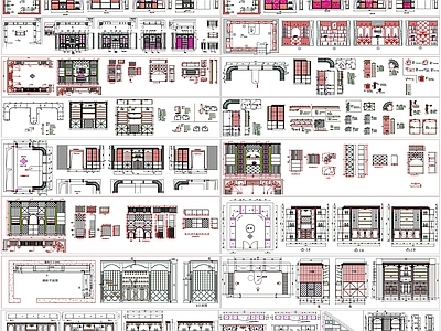 现代柜子 酒窖 酒柜 酒架 装饰柜 家具 施工图