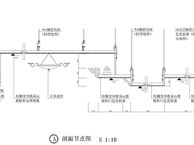 现代其他节点详图 石膏节点图 施工图