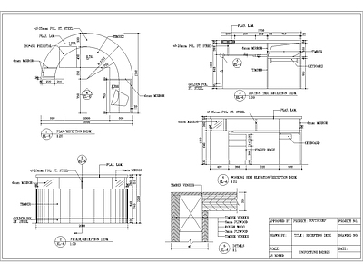 现代其他节点详图 RECEPTIO DESK 施工图