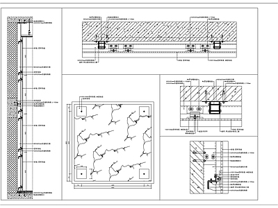 墙面节点 干挂岩板节点 干挂瓷砖节点 干挂石材节点 干挂 干挂节点 施工图