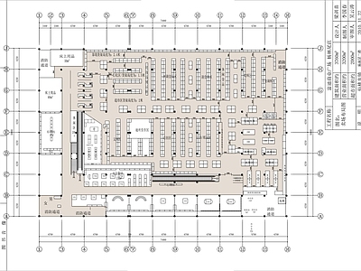 现代商场 五层百货超市 大型 施工图