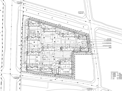 现代住宅楼建筑 现代住宅总平面图 住宅小区整体规划 施工图