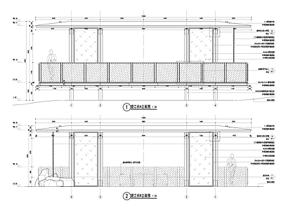 新中式廊架 廊架 施工图