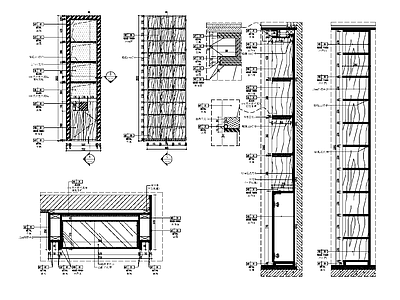 现代家具节点详图 柜体大样 施工图