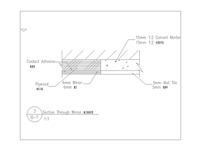 现代其他节点详图 镜子剖面详图 施工图