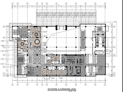 现代新中式中餐厅 2000㎡ 中餐厅 平面布局图 施工图