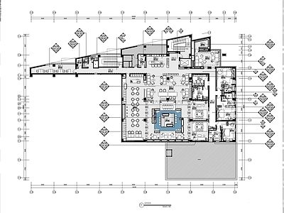 现代中餐厅 私房菜餐厅 特色餐厅 平面布局图 施工图