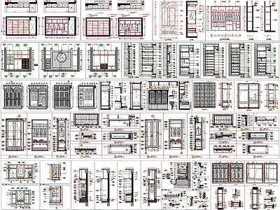 现代柜子 衣帽间 素材 设计 施工图