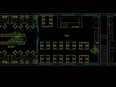 简约侘寂自助餐厅 餐厅平面布置图 自助餐厅 西餐厅 露天餐厅 餐厅平面布置 施工图