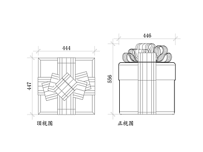 现代综合软装摆件图库 礼物盒平面图 礼物盒结构图 礼物盒设计图 包装布局图 礼物盒制作图 施工图