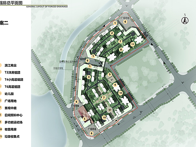 现代住宅楼建筑 彭水新城情景小区 洋房加高层 施工图