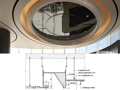 现代简约吊顶节点 轻钢龙骨 弧形吊顶 圆弧 施工图