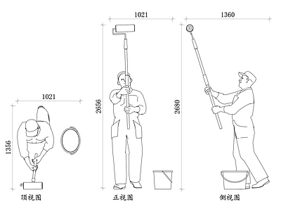 现代人物 墙画平面图 墙画平面图模板 墙画平面图创意 墙画平面图实例 墙画平面图绘制 施工图