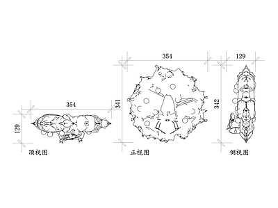 现代服装鞋帽 圣诞环平面图 圣诞环结构图 圣诞环设计图 圣诞环制作图 圣诞环装饰图 施工图