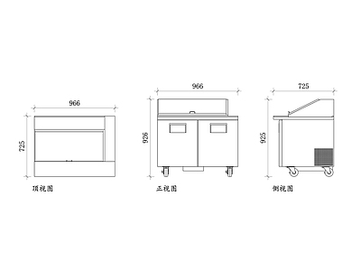 现代柜子 食物准备台平面图 食物准备台结构图 食物准备台布局图 食物准备台设计图 食物准备台使用图 施工图