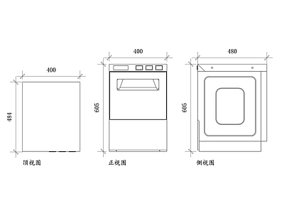 现代电器 洗杯机平面图 洗杯机结构图 洗杯机设计图 洗杯机布局图 洗杯机使用图 施工图