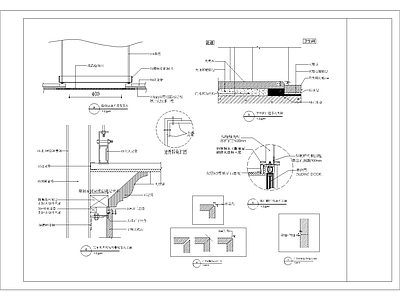 现代其他节点详图 顶面大理石与 石膏线节点 施工图