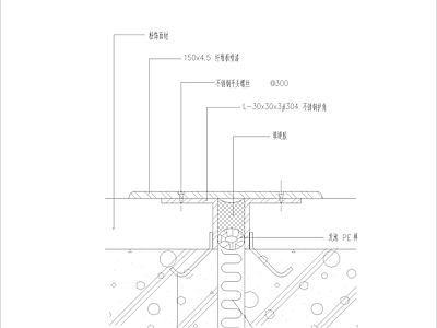 现代其他节点详图 墙面天 伸缩缝 施工图