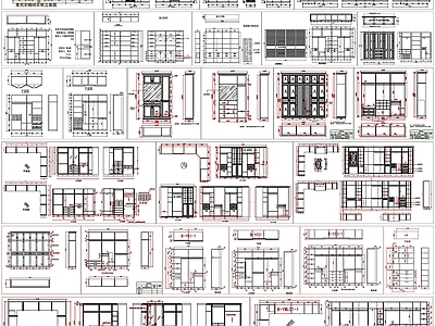 现代综合家具图库 衣帽间 素材 设计 施工图