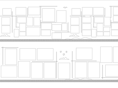 现代画室 设计作品展示墙 施工图