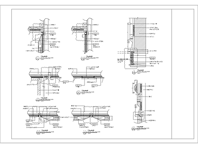 现代其他节点详图 墙壁剖面详图 施工图