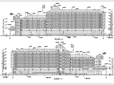 现代新中式酒店建筑 度假中心建施图 度假建施图 多层 施工图