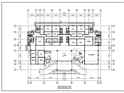 现代酒店建筑 高层建筑方案 多层 施工图