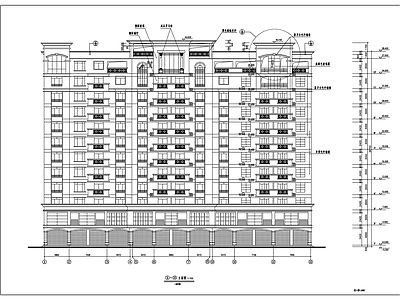 现代住宅楼建筑 高层商住楼建筑图 施工图