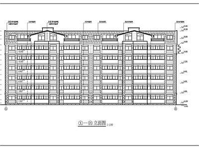 现代住宅楼建筑 小区住宅楼建施 施工图