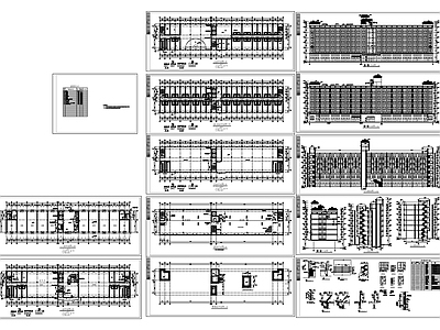 现代酒店建筑 建筑图 多层 施工图