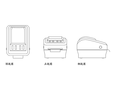 现代电器 标签打印机平面图 标签打印机结构图 标签打印机设计图 标签打印机布局图 标签打印机使用图 施工图