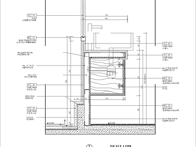 现代其他节点详图 隔断台上盆 施工图