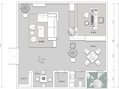 现代会所 私人会所棋牌俱乐 施工图