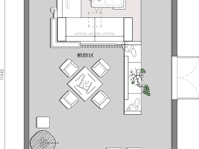 现代会所 茶室休闲会所 施工图