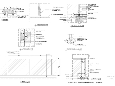 现代其他节点详图 立柱扶手 施工图