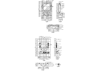 现代其他节点详图 洗脸台详图 施工图