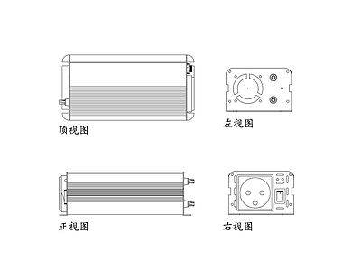 现代电器 电源逆变器平面图 电源逆变器结构图 电源逆变器设计图 电源逆变器布局图 电源逆变器安装图 施工图