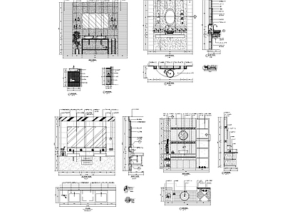 现代其他节点详图 主墙面详图 施工图