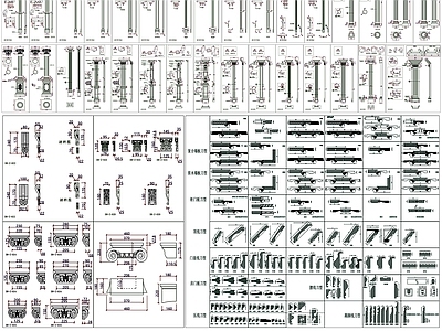 欧式线条 雕 罗马柱 线条 帽沿 板 楣板 施工图