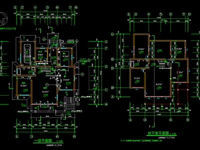 现代别墅建筑 自建房别墅方案 施工图