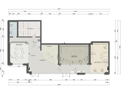 现代其他工装空间 社区活动中心平面图 施工图