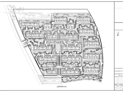 现代小区景观 大区 施工图