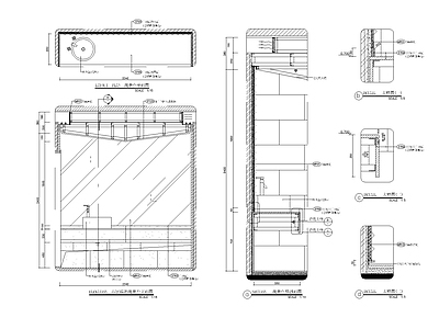 现代其他节点详图 现代办公楼洗手台 施工图