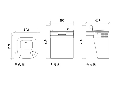 现代卫浴设施 公共补水站平面图 补水站结构图 补水站设计图 补水站布局图 补水站使用图 施工图