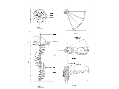 现代其他节点详图 旋转大样节点 施工图